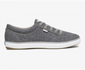 Keds Center Slub Kadın Spor Ayakkabı Gri | JXM062384