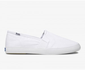 Keds Clipper Washed Solids Kadın Slip On Beyaz | EGS658271