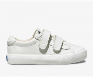 Keds Crew Kick 75 2V Deri Kiz Çocuk Slip On Beyaz | YDE087693