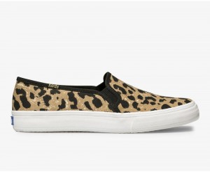 Keds Double Decker Kadın Slip On Kahverengi Siyah | SPI915234