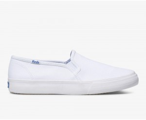 Keds Double Decker Kanvas Kadın Slip On Beyaz | WIA091634