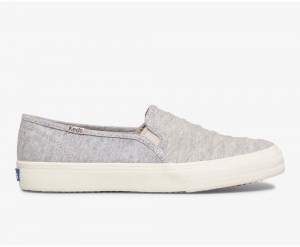 Keds Double Decker Nervürlü Wave Jersey Kadın Slip On Gri | EWF861970