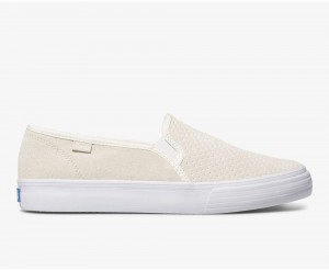 Keds Double Decker Süet Kadın Slip On Bej Rengi | EFG617435