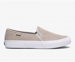 Keds Double Decker Süet Kadın Slip On Gri | DTS231745