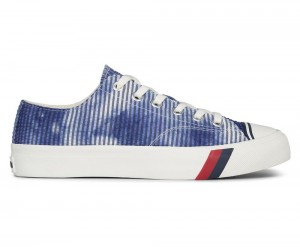 Keds Royal Lo Tie Dye Seersucker Erkek Spor Ayakkabı Mavi | GXA695730