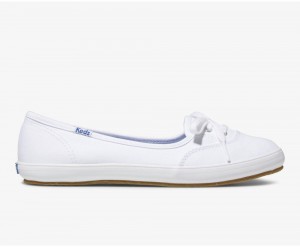 Keds Teacup Twill Kadın Slip On Beyaz | TIS703986