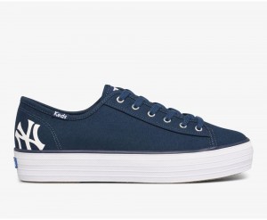 Keds Triple Kick MLB Kadın Spor Ayakkabı Lacivert | UZN983276