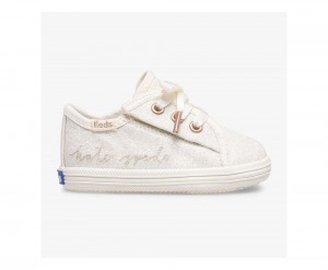 Keds x KSNY Kickstart Ivory Glitter Crib Kiz Çocuk Spor Ayakkabı Beyaz | ITJ178394