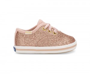 Keds x Kate Spade New York Champion Glitter Crib Kiz Çocuk Spor Ayakkabı Pembe Altın | LUO870943