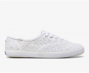 Keds x Kate Spade New York Champion Glitter Kadın Spor Ayakkabı Beyaz | TJN971208