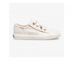 Keds x Kate Spade New York Kickstart Jr. Glitter Kiz Çocuk Spor Ayakkabı Beyaz | GEI507612