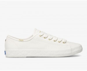 Keds x Kate Spade New York Kickstart Logo Foxing Kadın Spor Ayakkabı Beyaz | SHW036728