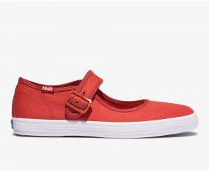 Keds x Organic Pamuklu Champion Mary Jane Kadın Slip On Kırmızı | RWM138670