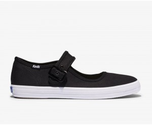 Keds x Organic Pamuklu Champion Mary Jane Kadın Slip On Siyah | STL836174