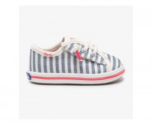 Keds x Organic Pamuklu Kickstart Crib Kiz Çocuk Spor Ayakkabı Beyaz Mavi | RPJ729546