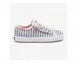 Keds x Organic Pamuklu Kickstart Jr. Kiz Çocuk Spor Ayakkabı Beyaz Mavi | PNA617305