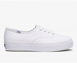 Keds x Organic Pamuklu Triple Kadın Spor Ayakkabı Beyaz | XPZ659734