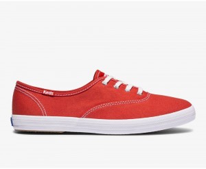 Keds x Organic Pamuklu Washable Champion Kadın Spor Ayakkabı Kırmızı | RBK501263