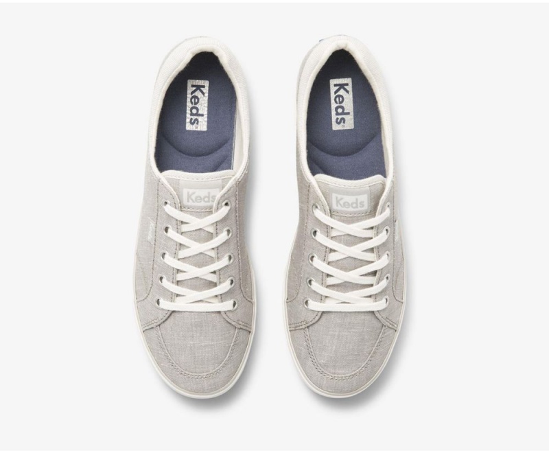 Keds Center II Chambray Stripe Kadın Spor Ayakkabı Gri | HDS843925