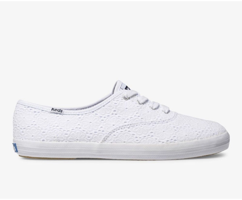 Keds Champion Daisy Eyelet Kadın Spor Ayakkabı Beyaz | RVC639208