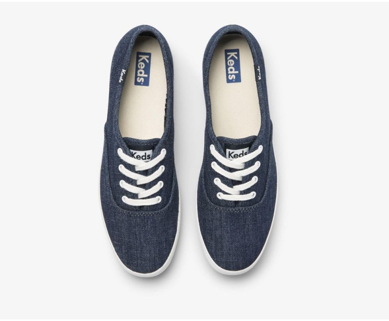 Keds Champion Eco Denim Kadın Spor Ayakkabı Mavi | OSM487962