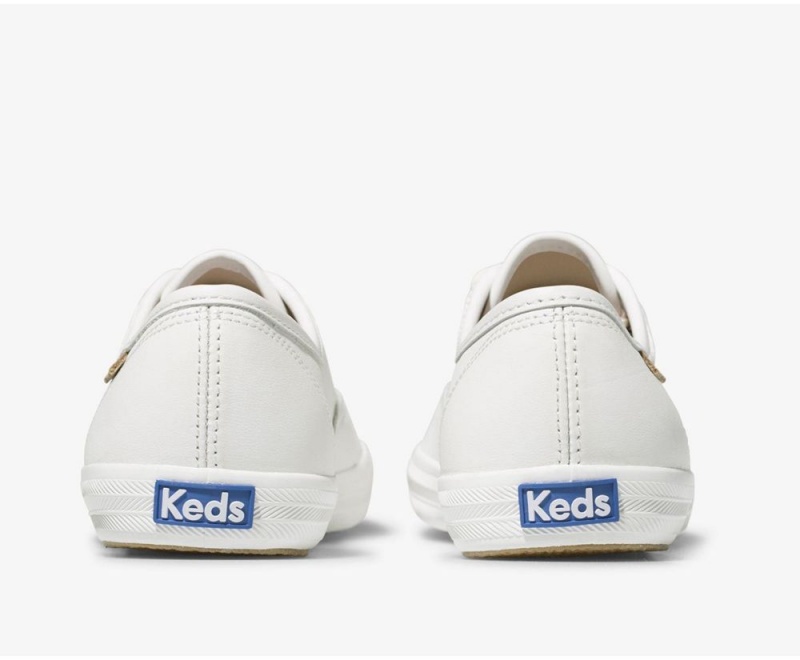 Keds Champion Luxe Deri Kadın Spor Ayakkabı Beyaz | GQO219845