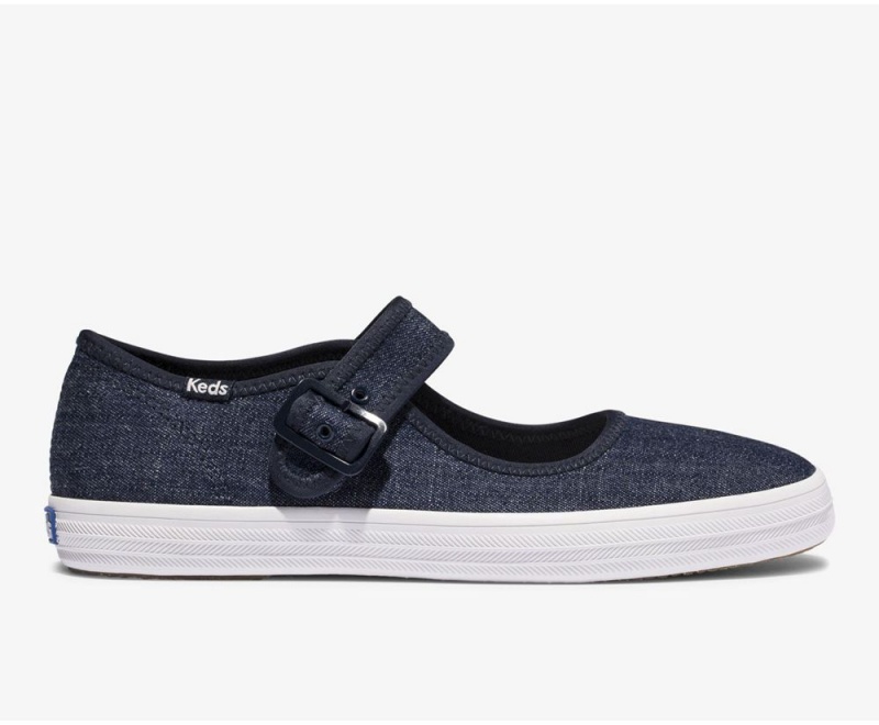 Keds Champion Mary Jane Eco Denim Kadın Spor Ayakkabı Mavi | FBE693245