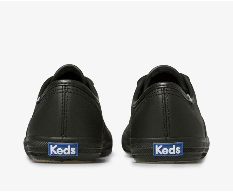 Keds Champion Orjinal Deri Kadın Spor Ayakkabı Siyah | QME750691