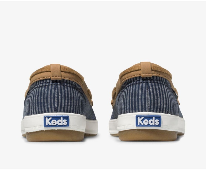 Keds Charter Stripe Kadın Slip On Lacivert | APK746091