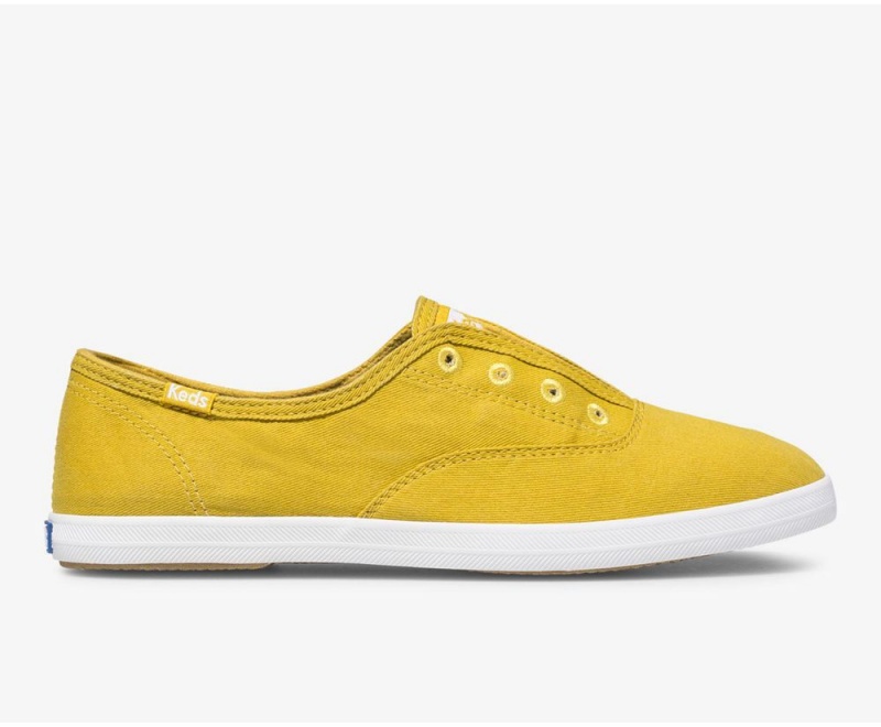 Keds Chillax Seasonal Washable Kadın Slip On Sarı | DCQ087349