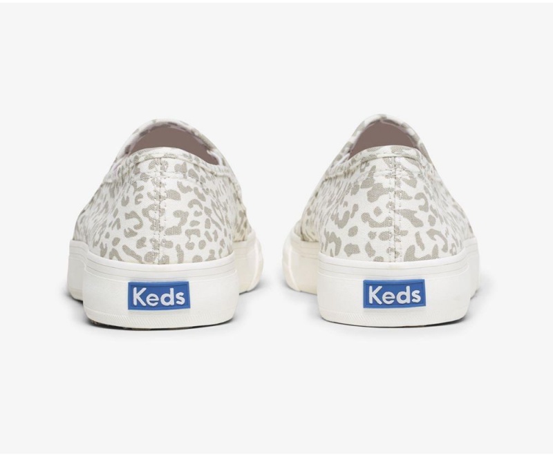 Keds Double Decker Animal Kadın Slip On Leopar | AIL250416