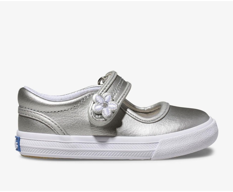 Keds Ella Mary Jane Kiz Çocuk Slip On Gümüş | JTY531806