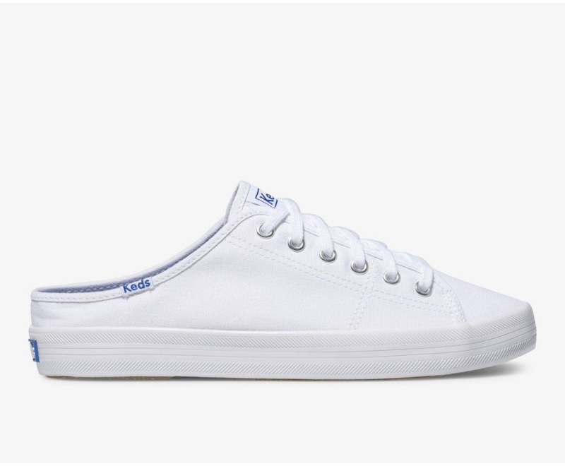 Keds Kickstart Kanvas Kadın Mules Beyaz | ZEU269385