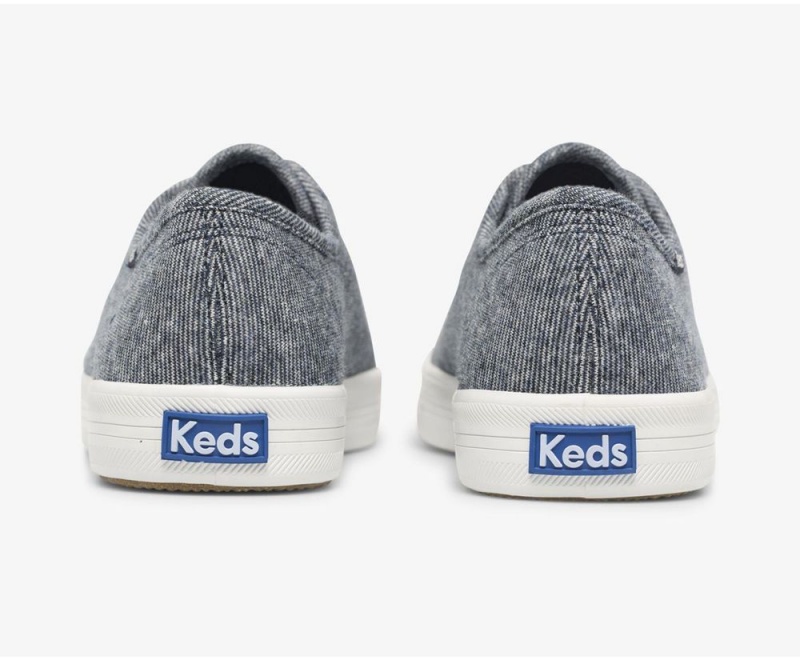 Keds Kickstart Stripey Jersey Kadın Spor Ayakkabı Lacivert | LIJ762418