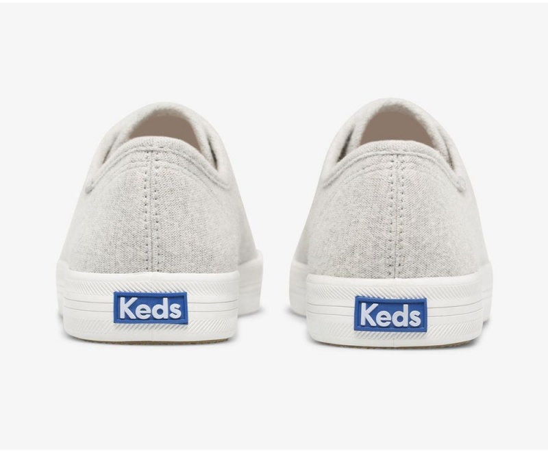 Keds Kickstart Stripey Jersey Kadın Spor Ayakkabı Gri | JWZ865920