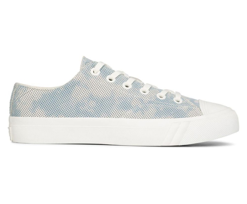 Keds Royal Lo Perf Tie Dye Süet Erkek Spor Ayakkabı Mavi | RHG651738