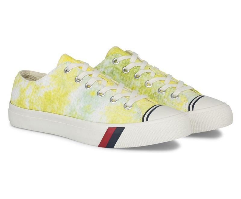 Keds Royal Lo Tie Dye Seersucker Erkek Spor Ayakkabı Sarı | ZJQ908351