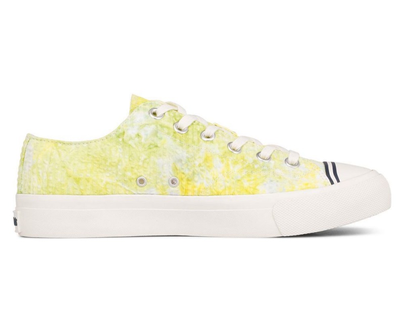 Keds Royal Lo Tie Dye Seersucker Erkek Spor Ayakkabı Sarı | ZJQ908351