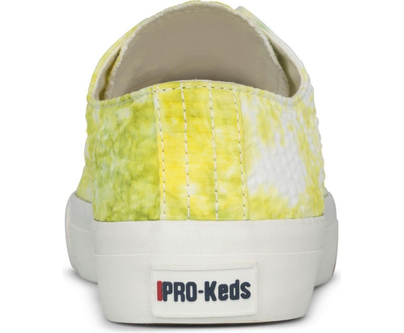 Keds Royal Lo Tie Dye Seersucker Erkek Spor Ayakkabı Sarı | ZJQ908351