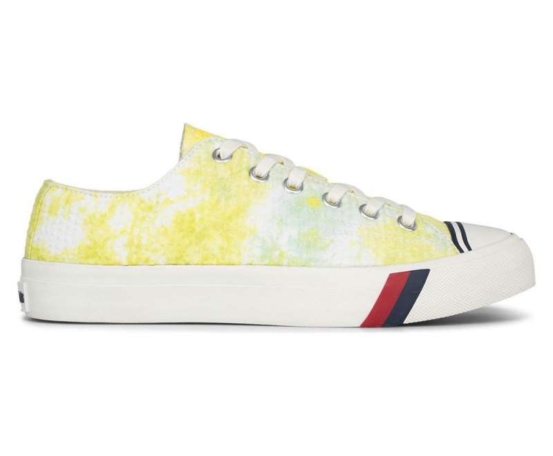 Keds Royal Lo Tie Dye Seersucker Erkek Spor Ayakkabı Sarı | ZJQ908351