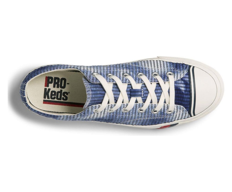 Keds Royal Lo Tie Dye Seersucker Kadın Spor Ayakkabı Mavi | BTR702591