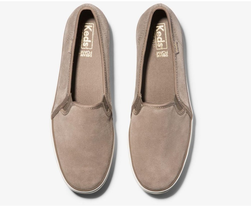 Keds Triple Decker Süet Kadın Slip On Gri | CDQ429608