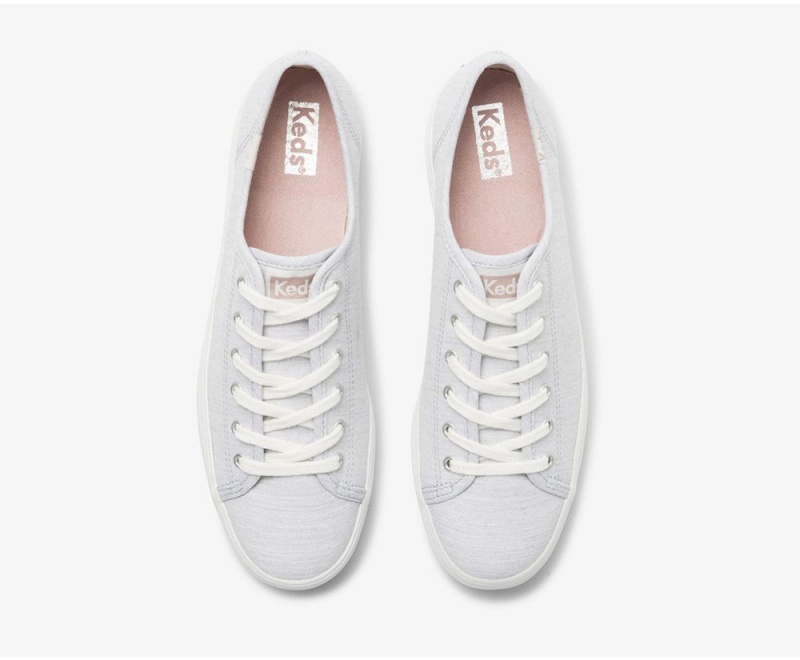 Keds Triple Kick Chambray Kadın Spor Ayakkabı Gri | KRL873526