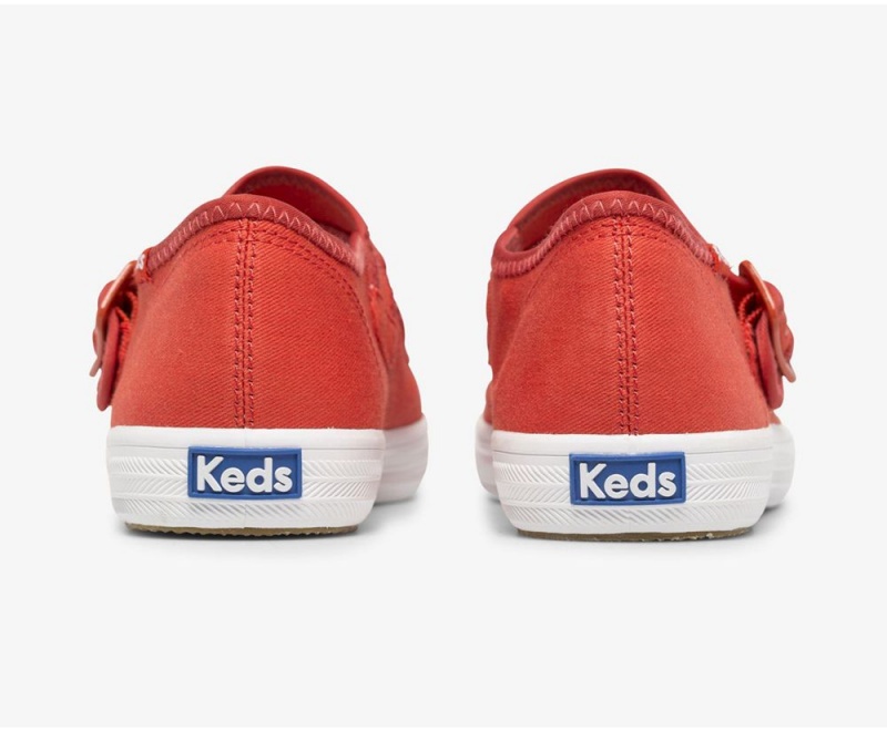 Keds x Organic Pamuklu Champion Mary Jane Kadın Slip On Kırmızı | RWM138670