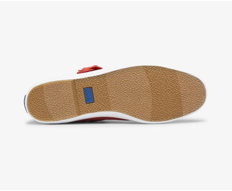 Keds x Organic Pamuklu Champion Mary Jane Kadın Slip On Kırmızı | RWM138670