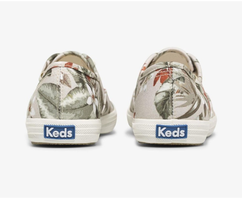 Keds x Organic Pamuklu Champion Tropical Kadın Spor Ayakkabı Beyaz Renkli | QNI405218