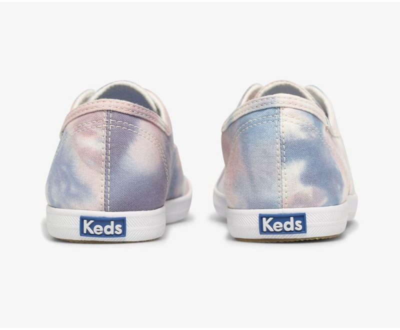 Keds x Organic Pamuklu Chillax Washable Tie Dye Kadın Slip On Pembe Mavi | FBU251467