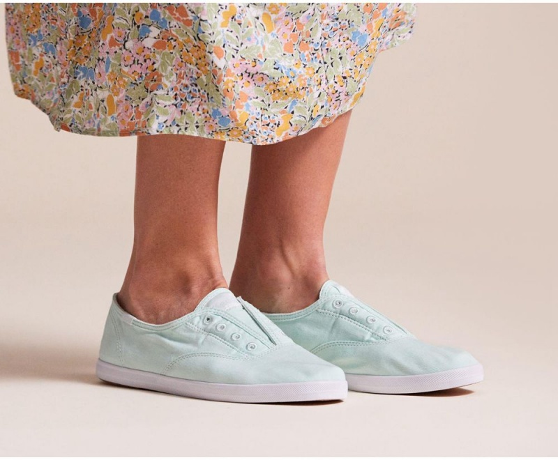 Keds x Organic Pamuklu Chillax Washable Kadın Slip On Yeşil | CSJ423958