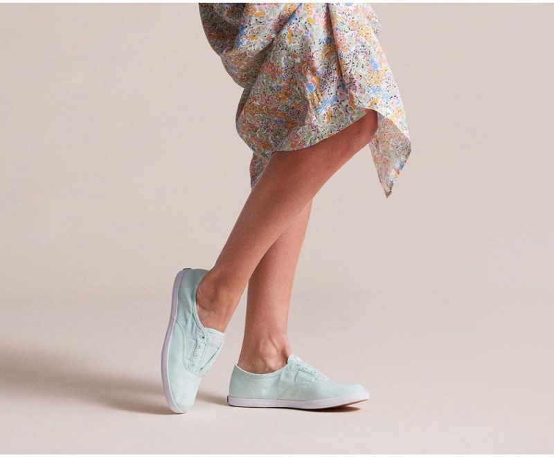 Keds x Organic Pamuklu Chillax Washable Kadın Slip On Yeşil | CSJ423958