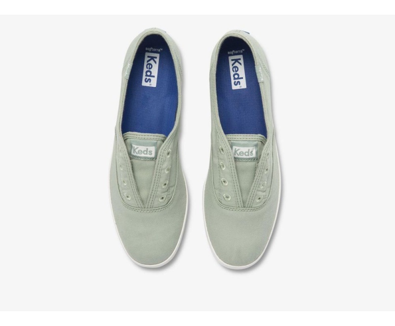 Keds x Organic Pamuklu Chillax Washable Kadın Slip On Yeşil | PZC126370